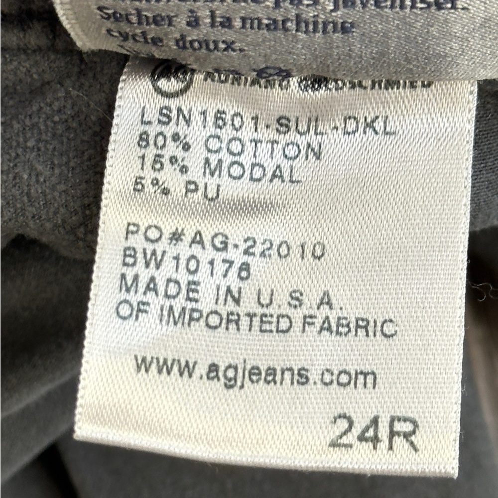 AG Adriano Goldschmied The Willow Zip Pocket Extreme Skinny Jeans Gray Size 24R - Picture 10 of 17